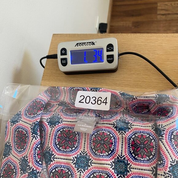 Chicos Dress Womens 4 US 20 Plus Pink Multi Medallion Print Shirt Knee Stretch - Picture 10 of 10